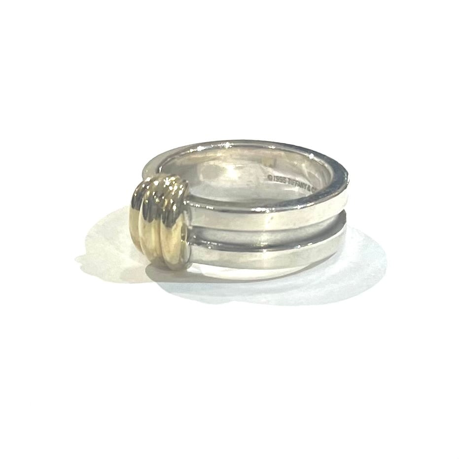 TIFFANY&CO】2201希少サイズ15号18K金 グルーブド ウィズ リング