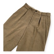 DOLCE ELEGANTE ドルチェ イタリア製生地 立体チェック風 タック スラックスパンツ サイズ 79 /日本製/ワールド/メンズ