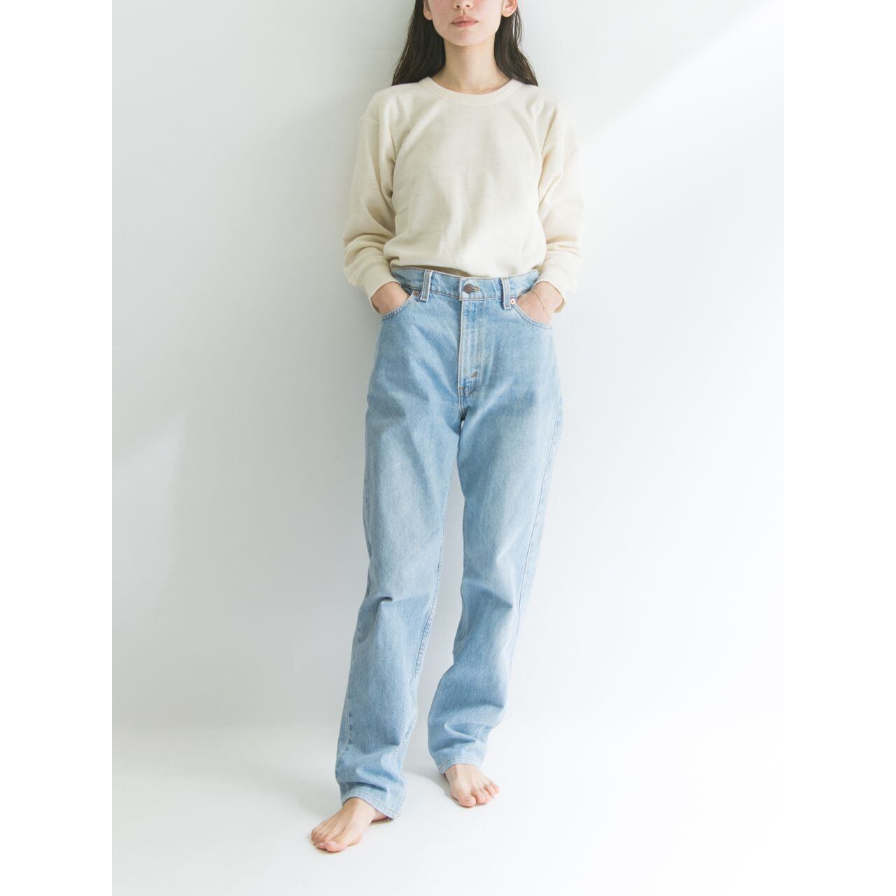 【LEVI'S 505】Made in U.S.A. tapered denim W30 L34（リーバイス アメリカ製テーパードデニムパンツ ジーンズ）4a