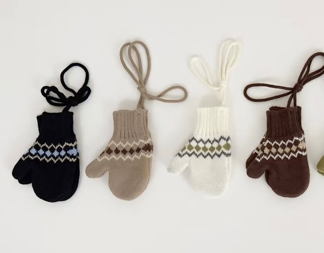 【即納】Striped gloves / V.bunny