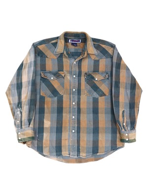 WILLIAMS BAY Plaid Pearl Snap Western Flannel Shirt L