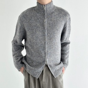 ダブルジップハイネックカーディガン　923