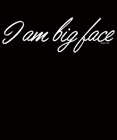 【ビッグシルエット 5.6oz】 PRIORITY SURF® IAM BIG FACE Tシャツ  ブラックの商品画像3