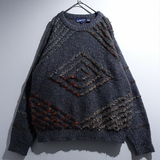 90s Multicolor 3D Design Blend Knit