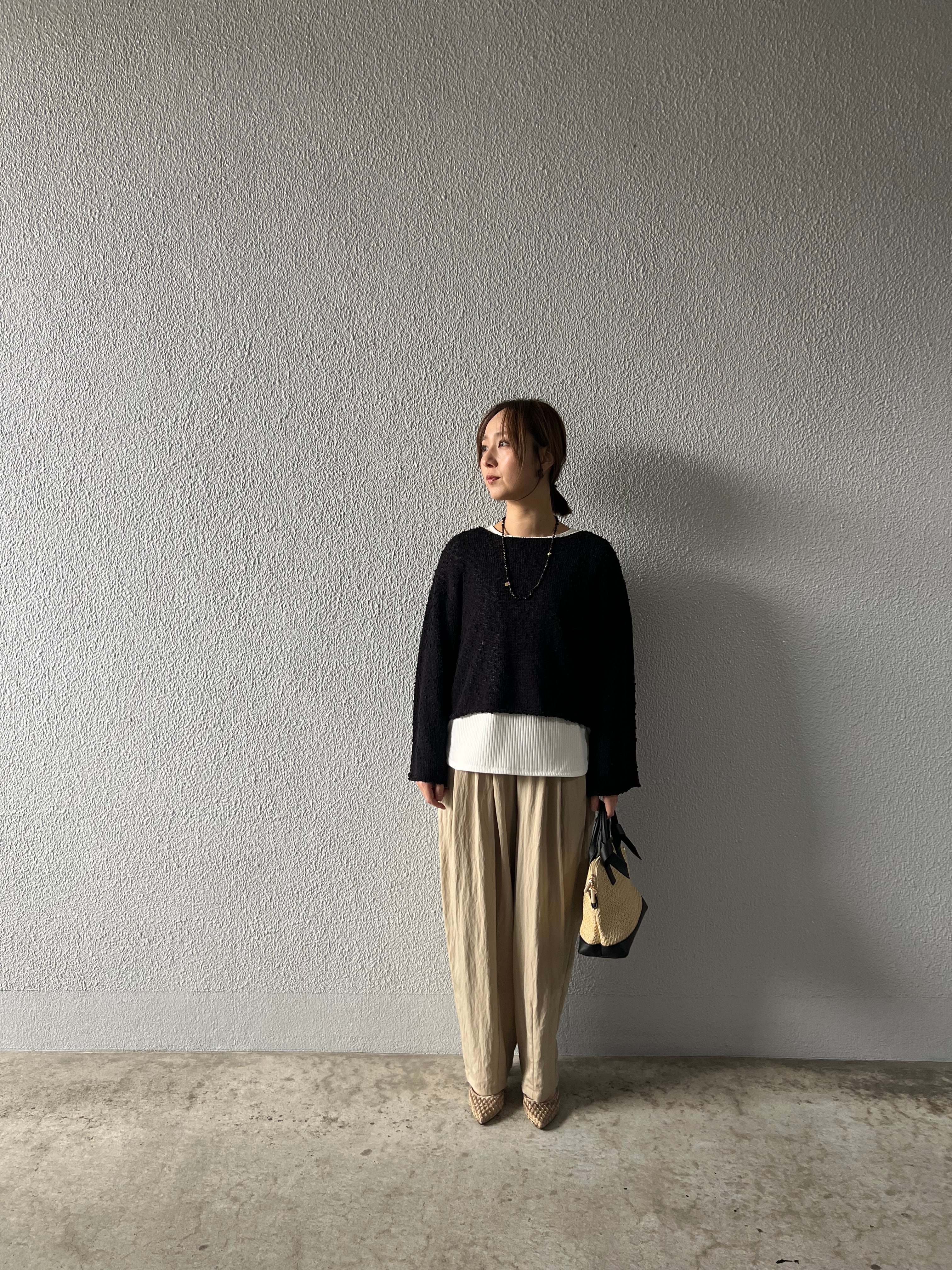 【SELECT】ponponヤーンワイドスリーブプルオーバー