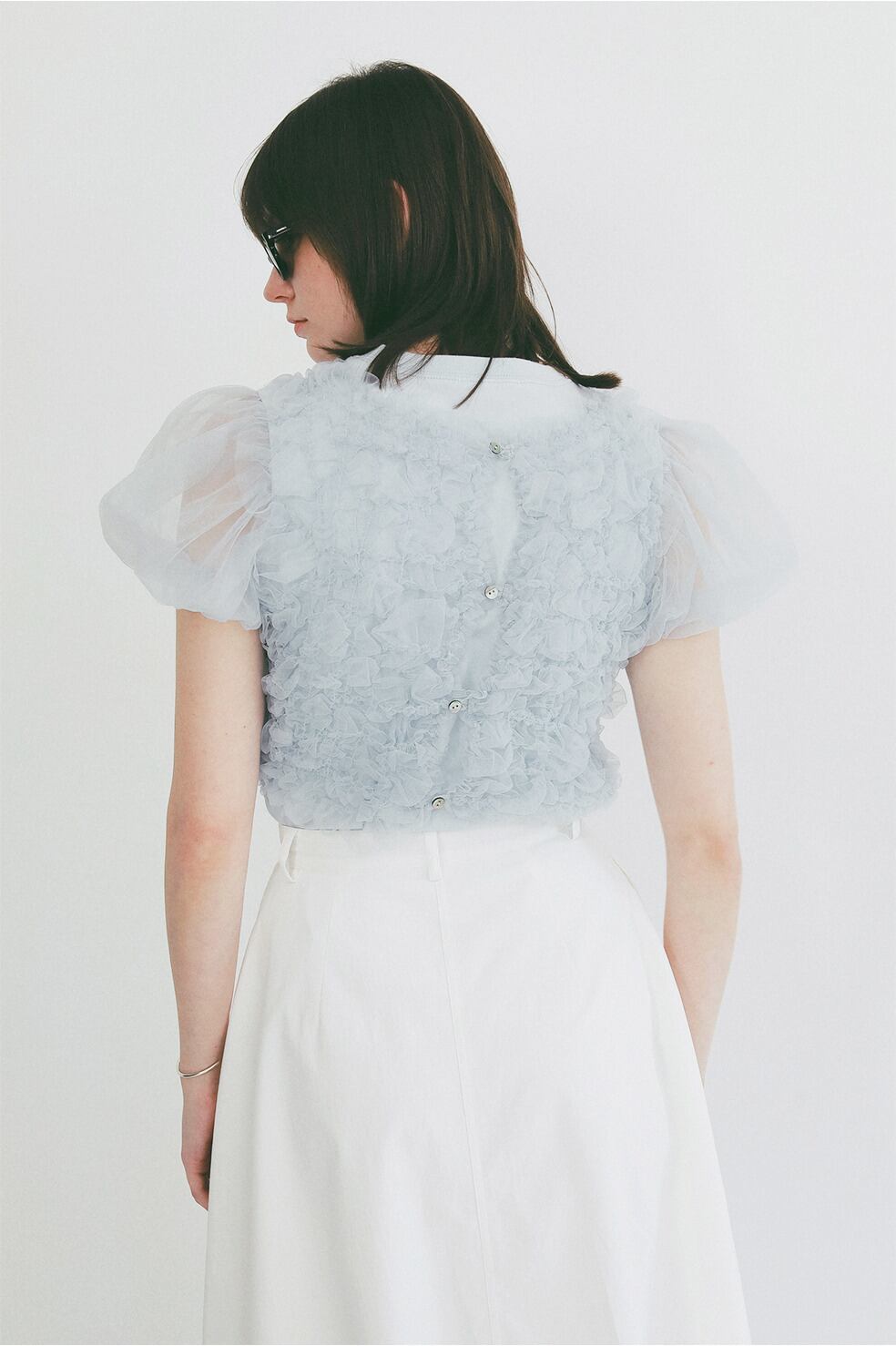 CLANE TULLE VEST LAYERED TOPS | FLICKA ASHIYA