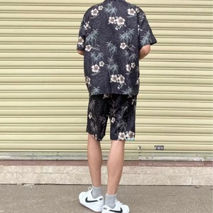 ハワイアン柄プリント半袖シャツ（別売りでセットアップのショーツあり）　0757