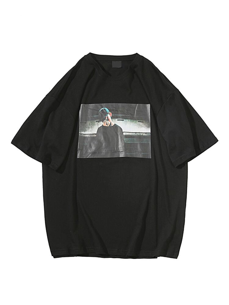 全2色 Tシャツ カットソー プリント カジュアル シンプル