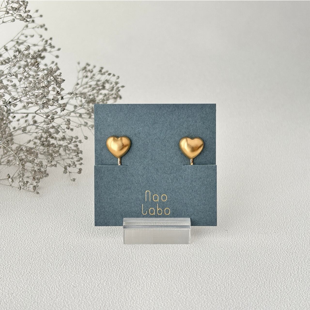 アリスのハートイヤリング(マットゴールド)