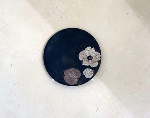 つづるガラスアート｜ゆうなの花 SUMI 平丸大皿（27cm）A