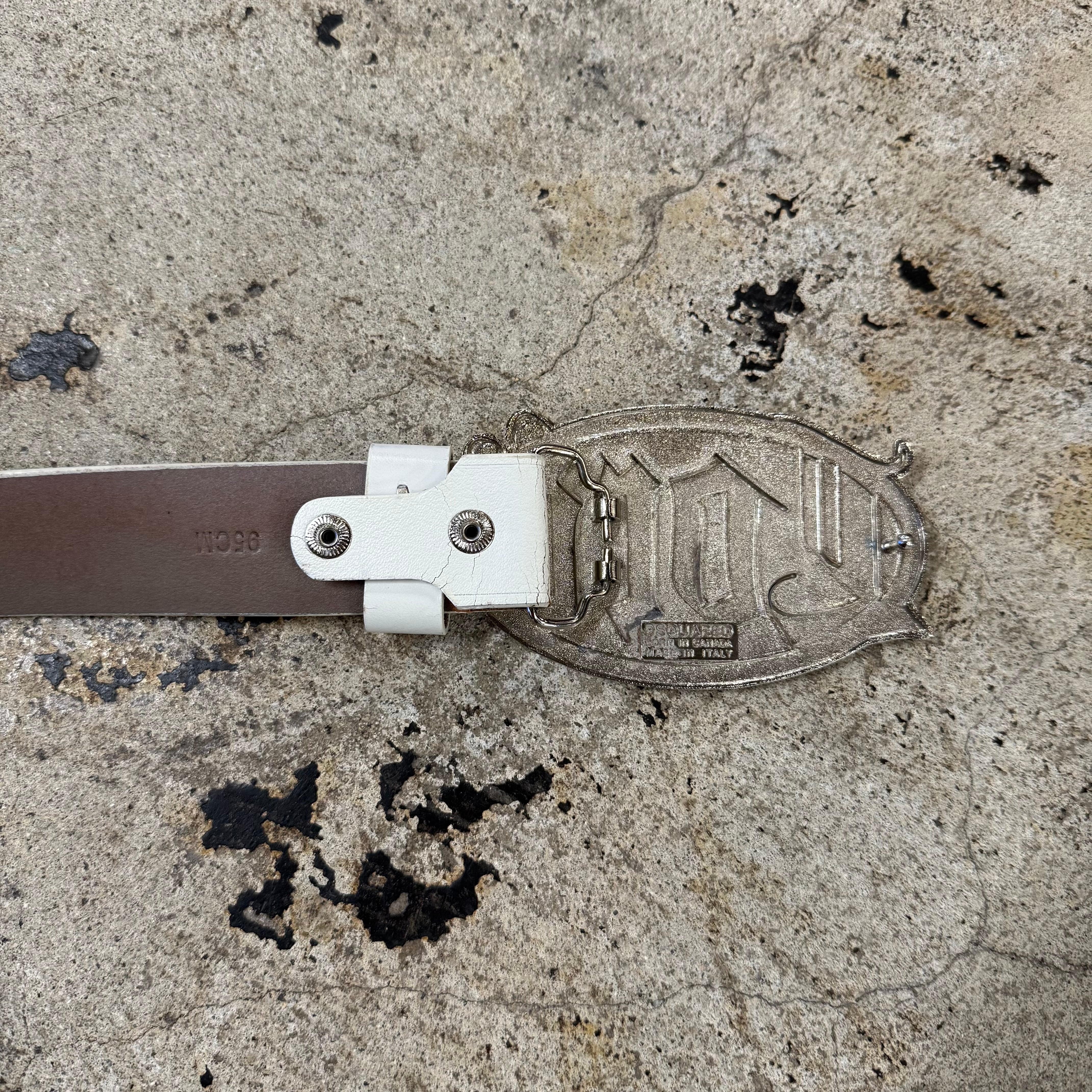 00s DSQUARED2 LORD² GOTHIC PLAQUE BUCKLE BELT | GALAXIES