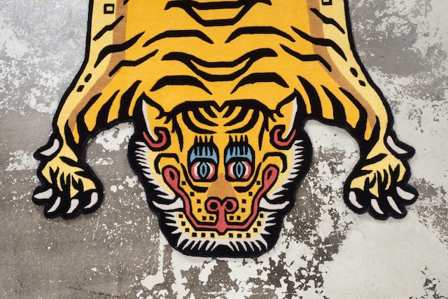 Tibetan Tiger Rug 《Lサイズ•ウール・オリジナル3・シグネチャーイエロー143》チベタンタイガーラグ