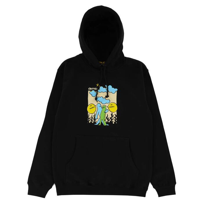 KROOKED クルキッド フーディー パーカー ストリート HAPPY HOOD BLACK