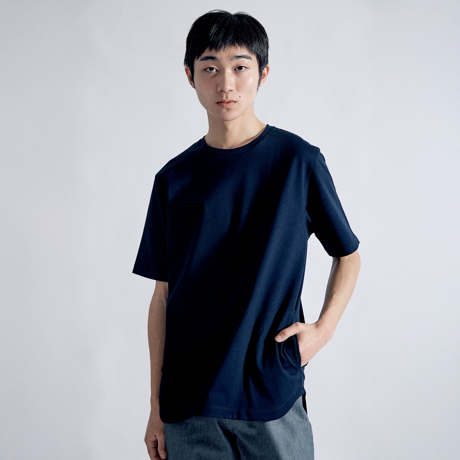 ★DXOH★Unisex Life Nagrang T-Shirt Wine/Wh Melange★正規品 オーセンティックドレスT / Authentic Dress T #NAVY | STIR公式