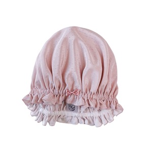 残り１点レディーピンクドット 国産シルク・トリートメントキャプ　洗える加工　魔法の帽子　寝る時被る