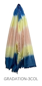 【三段染め×綿シルクスカーフ】SCARF016-12