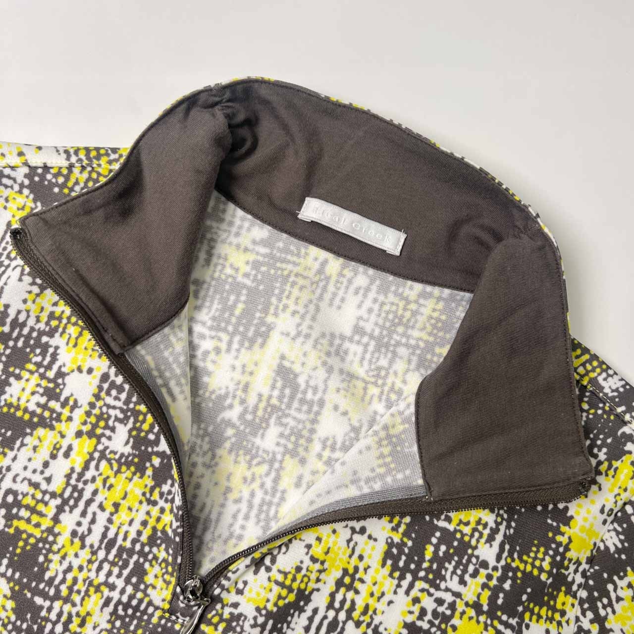 Heal Creek ヒールクリーク 重ね着風 総柄 ハーフジップ 長袖 ドライ シャツ 40/マルチ レディース ゴルフ