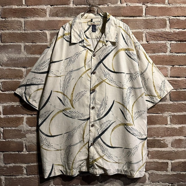 【Caka act3】"Tommy Bahama" Artistic Pattern Loose S/S Aloha Shirt