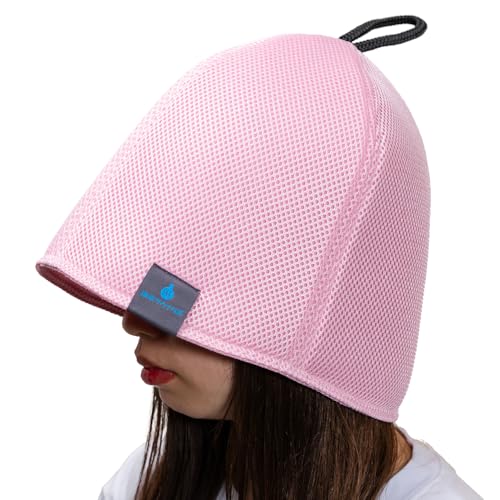 g*中様 サウナ東京 メッシュサウナハット ピンク 東京サウナラボ] サウナハット sauna hat メッシュ 二重構造 メンズ