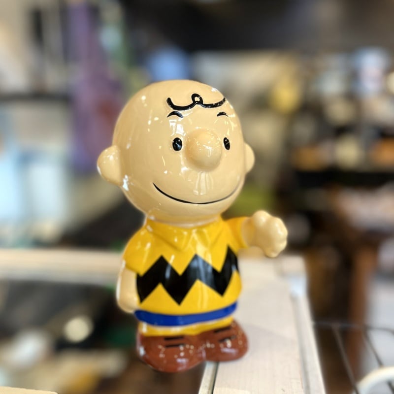 スヌーピー チャーリーブラウン snoopy 貯金箱　バンク　ビンテージ SNOOPY 立体コインバンク /チャーリーブラウン 貯金箱 PEANUTS