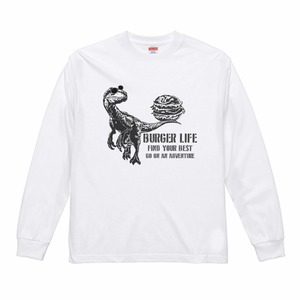 BURGER LIFE 恐竜LOGO L/S T-shirt