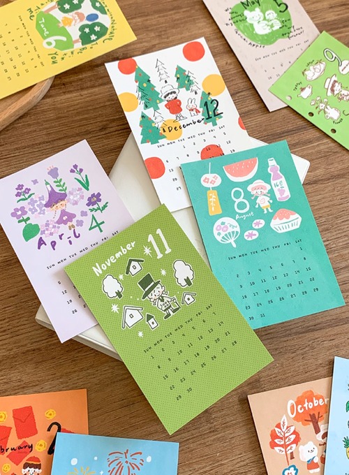 新作☆MO746｜Molinta【2026】A6Personal 手帳 ディバイダー カレンダー  12枚