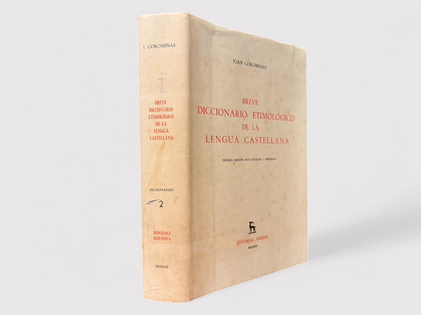 【SG159】Breve Diccionario Etimológico de la Lengua Castellana(1976) / Joan Corominas