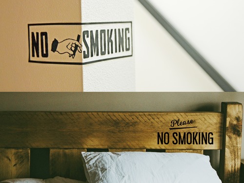 NO SMOKING 禁煙サインウォールステッカーセット