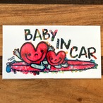 BABY IN CAR ステッカー (ハートサーフ)