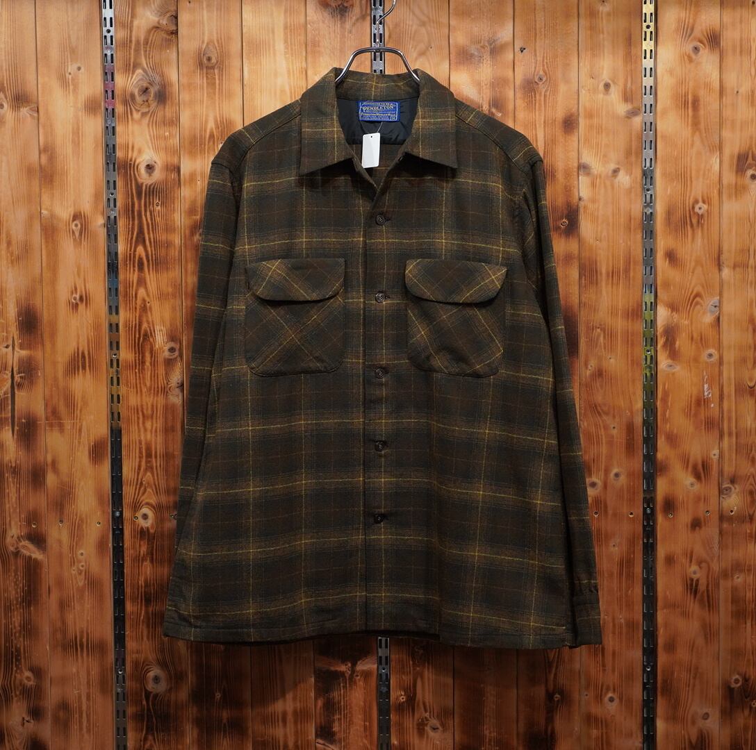 50s60s pendleton ボードシャツ M/ペンドルトン オンブレ 開襟シャツ オープンカラーシャツ