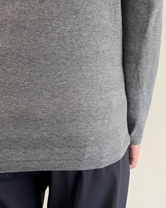 【DKNY】front graphic border long sleeve top