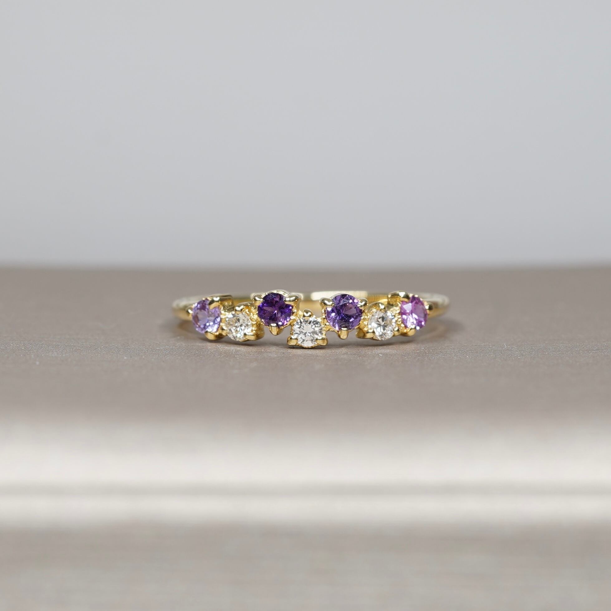 『専用です』天然バイオレットサファイア ダイヤモンド 計1.50ct K18 専用です』天然バイオレットサファイア ダイヤモンド 計1.50ct K18