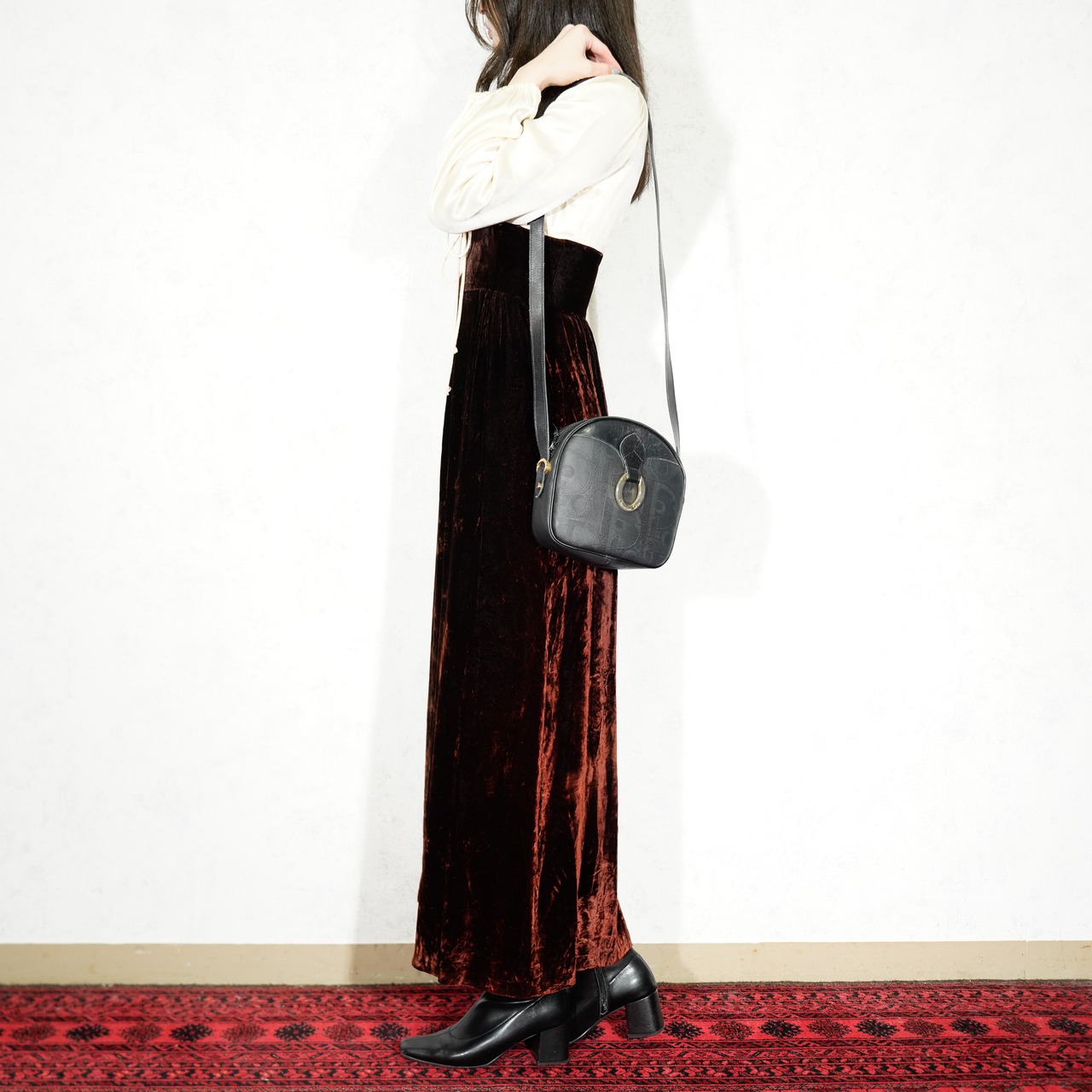 Christian Dior METAL LOGO DESIGN SHOULDER BAG/クリスチャン  