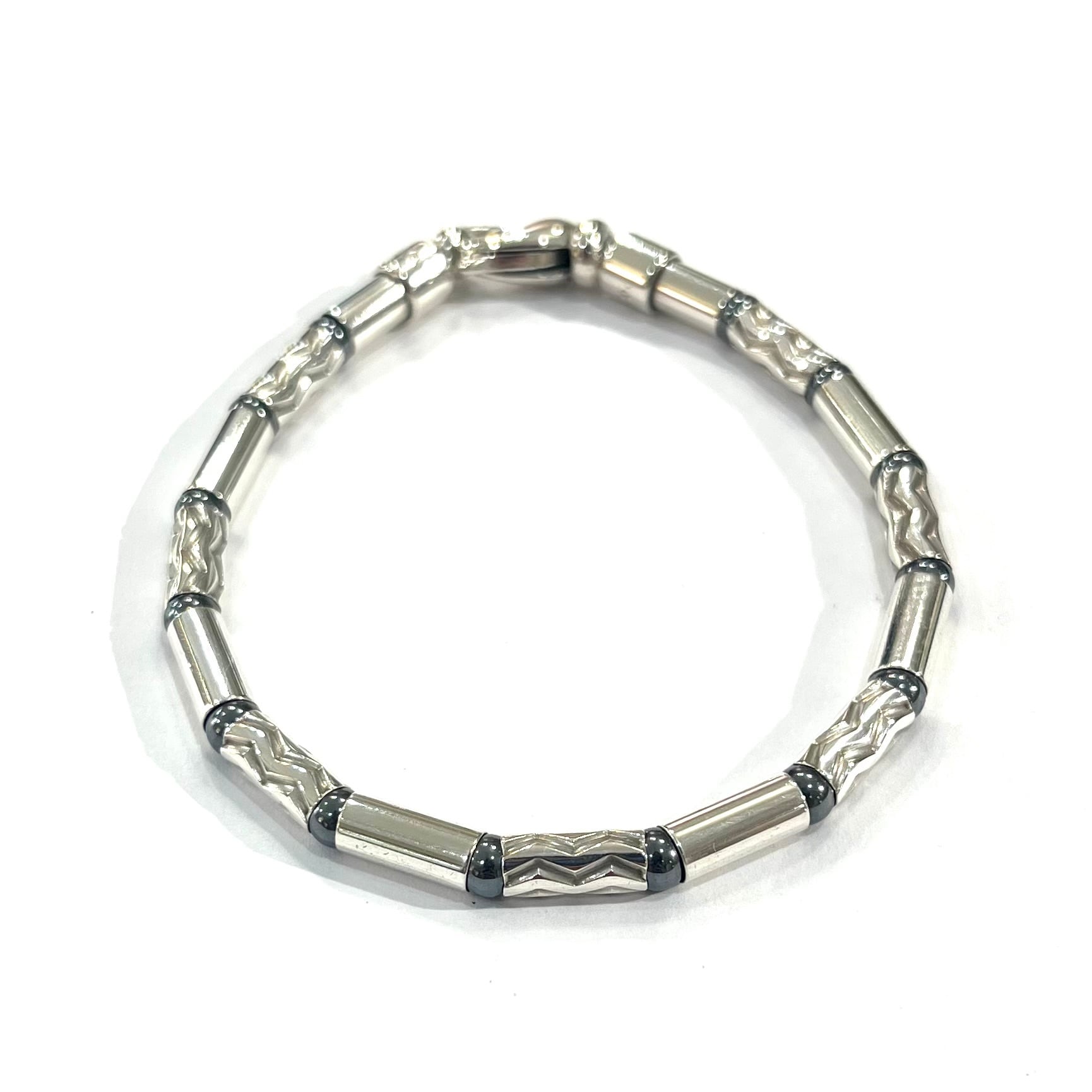 希少【TIFFANY&CO.】2755 ドイツ製 幾何学ヘマタイトジグザグ