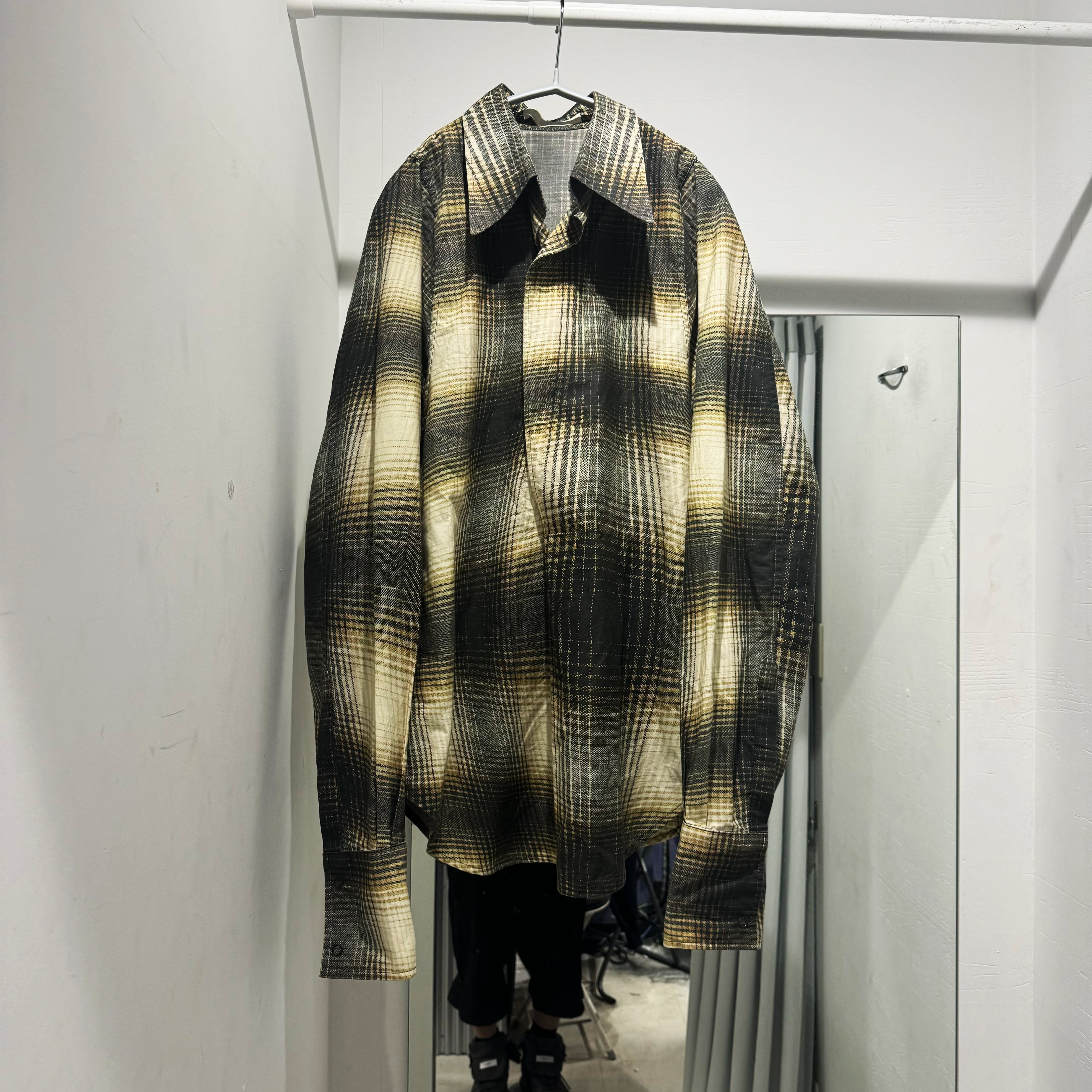 BIANCA SAUNDERS ビアンカサンダース 22AW Rowdy Shirt 長袖チェック 