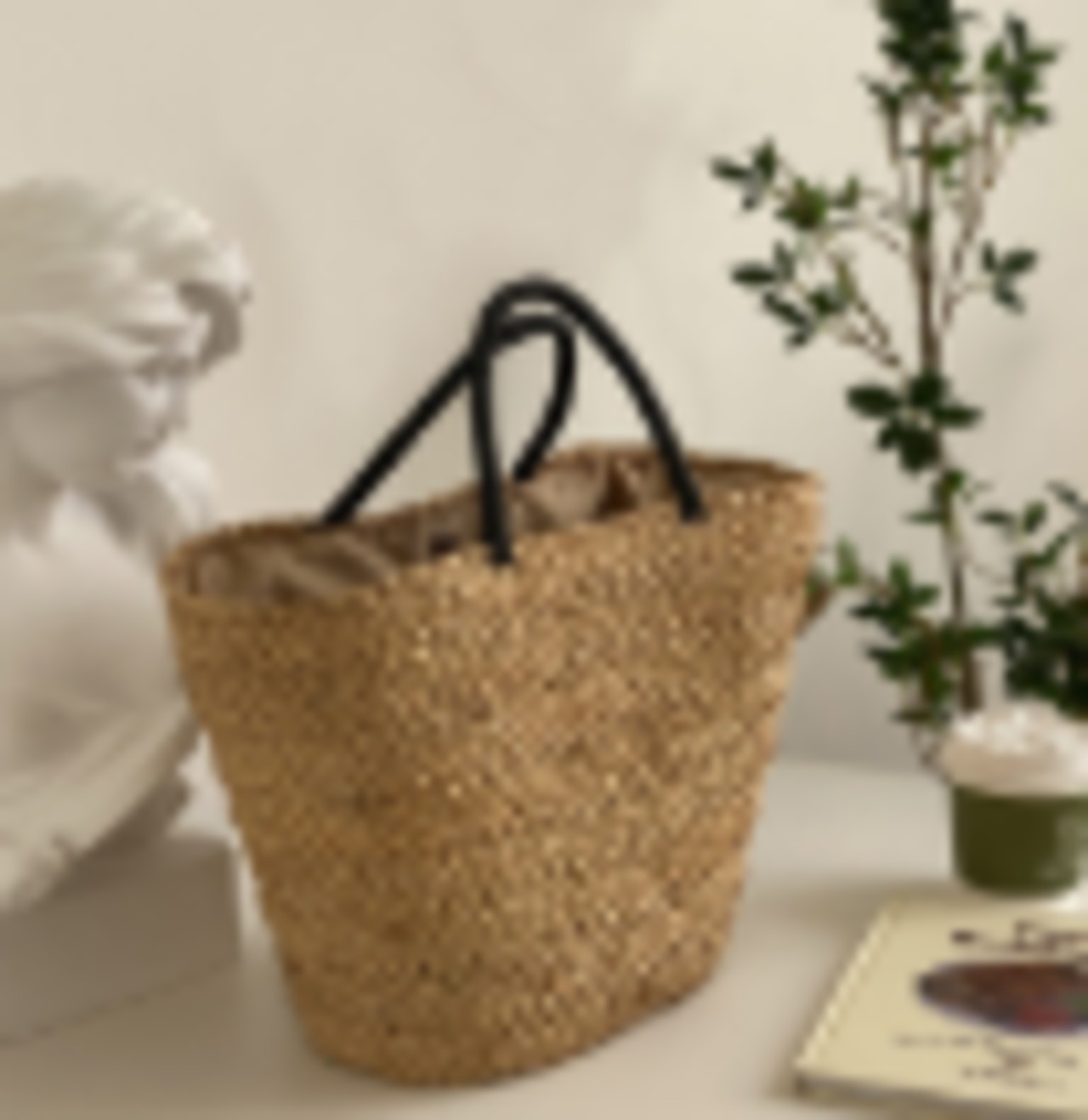 編み込みかごバッグ