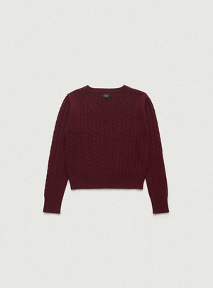 [The Barnnet] Soft Cashmere V-neck Knit_Burgundy 正規品 韓国ブランド 韓国通販 韓国代行 韓国ファッション ザ バーネット ザバーネット thebarnnet 日本 店舗