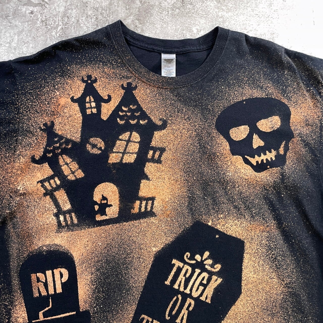 ハロウィン ホラー ブリーチ グラフィックTシャツ メンズXL スカル