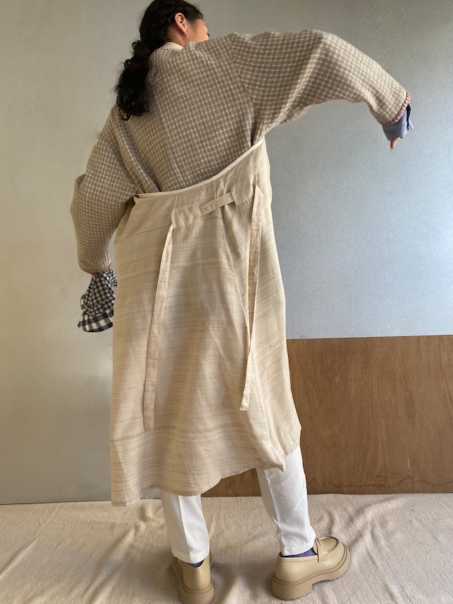 Holterneck Dress "natural" khadi muga silk