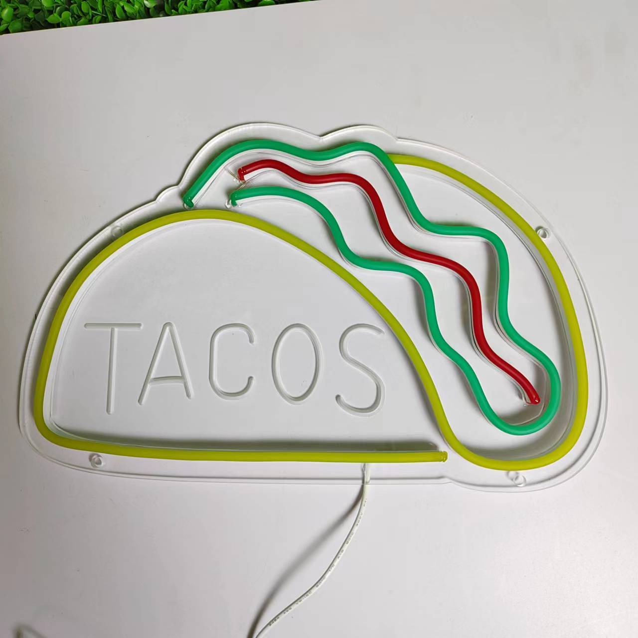 特大 LEDライト ネオンサイン 看板 タコス TACOS メキシコ料理
