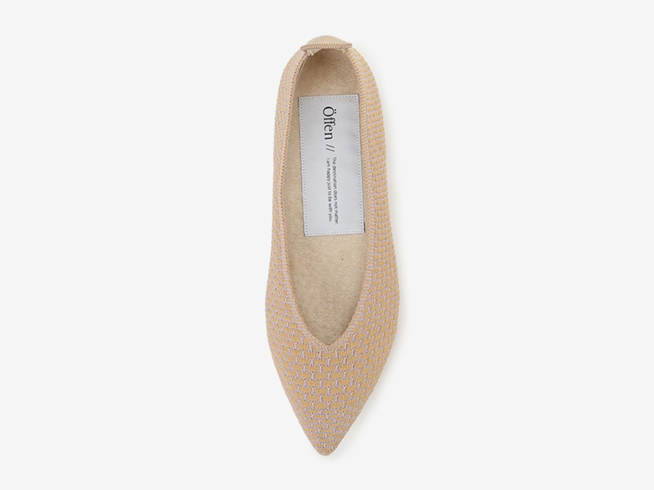 plain rectangular pattern / BEIGE & PURPLE