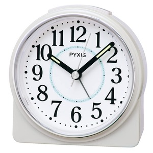 【新着特価】セイコークロック(Seiko Clock) 目覚まし時計 置き時計 アナログ 白パール 89×86×47mm PYXIS ピクシス NR451W
