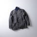 CURLY"HB BRIGHT JACKET NAVY HERRINGBONE"