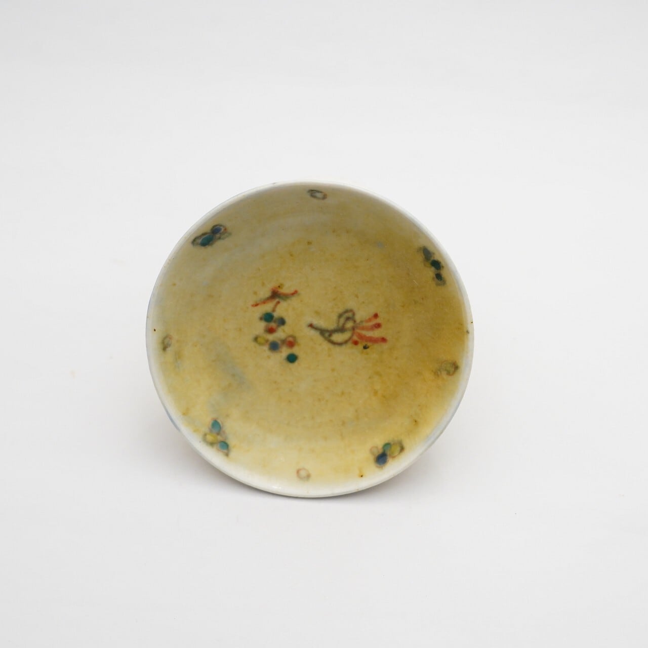 ヤマカワミユキ】3寸皿 色絵鳥と実 YA06-A | ろにせら ギャラリーと