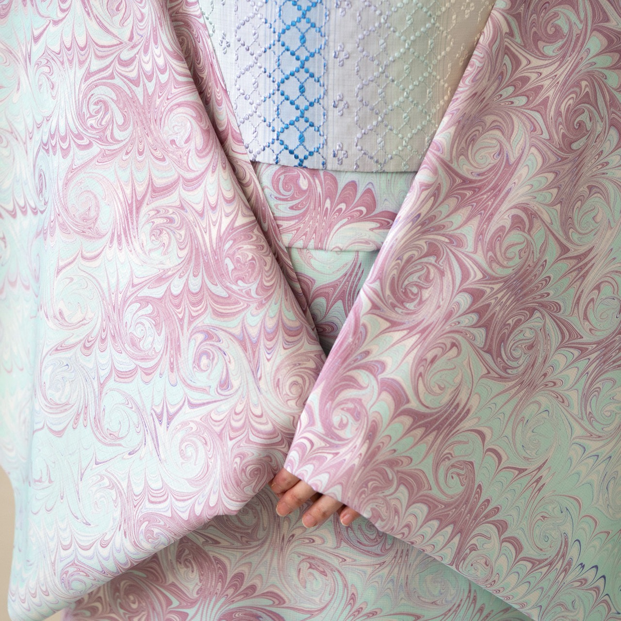 「花揺れ」風花柄❤︎〜セオアルファ　浴衣・夏着物・単衣