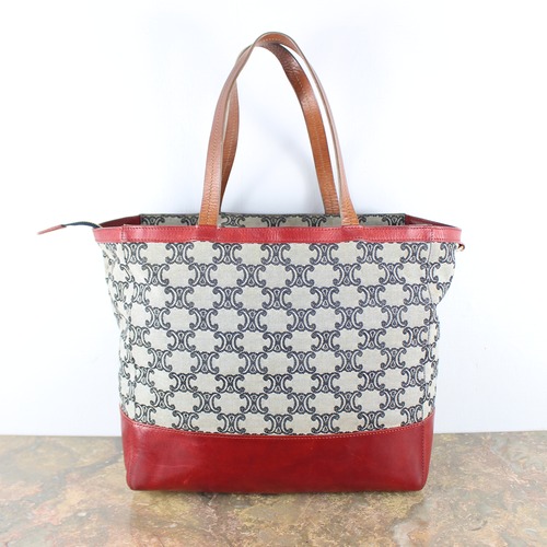 .OLD CELINE BIG MACADAM PATTERNED TOTE BAG MADE IN ITALY/オールドセリーヌビッグマカダム柄トートバッグ 2000000049212