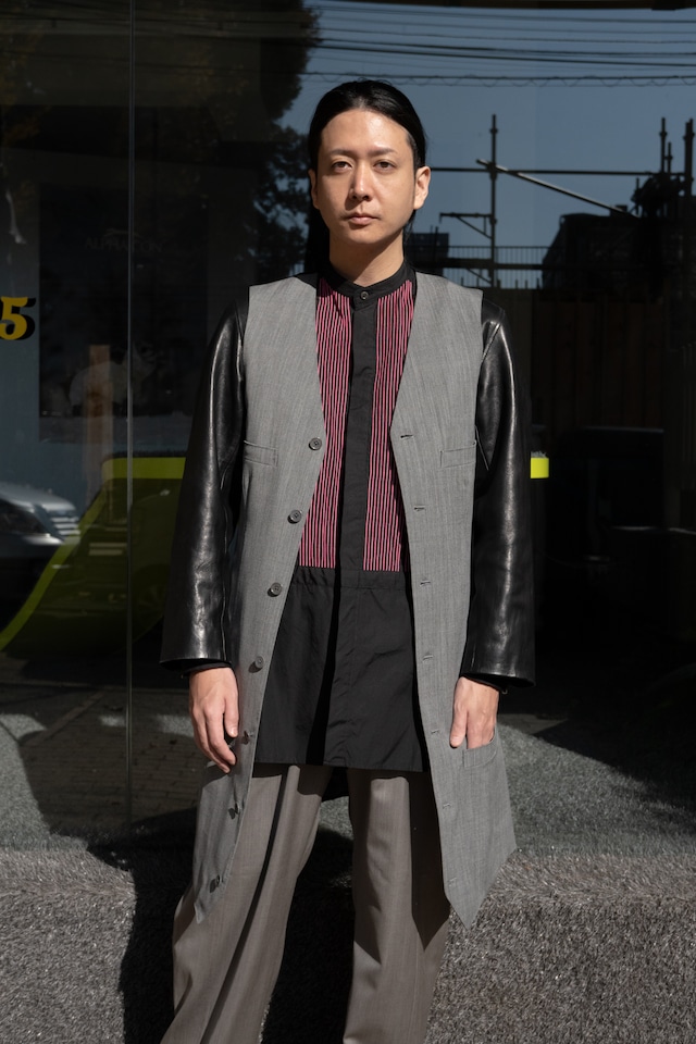 Any where out of the world × ARCD /  Pin tuck Band coller Shirt     (221069)