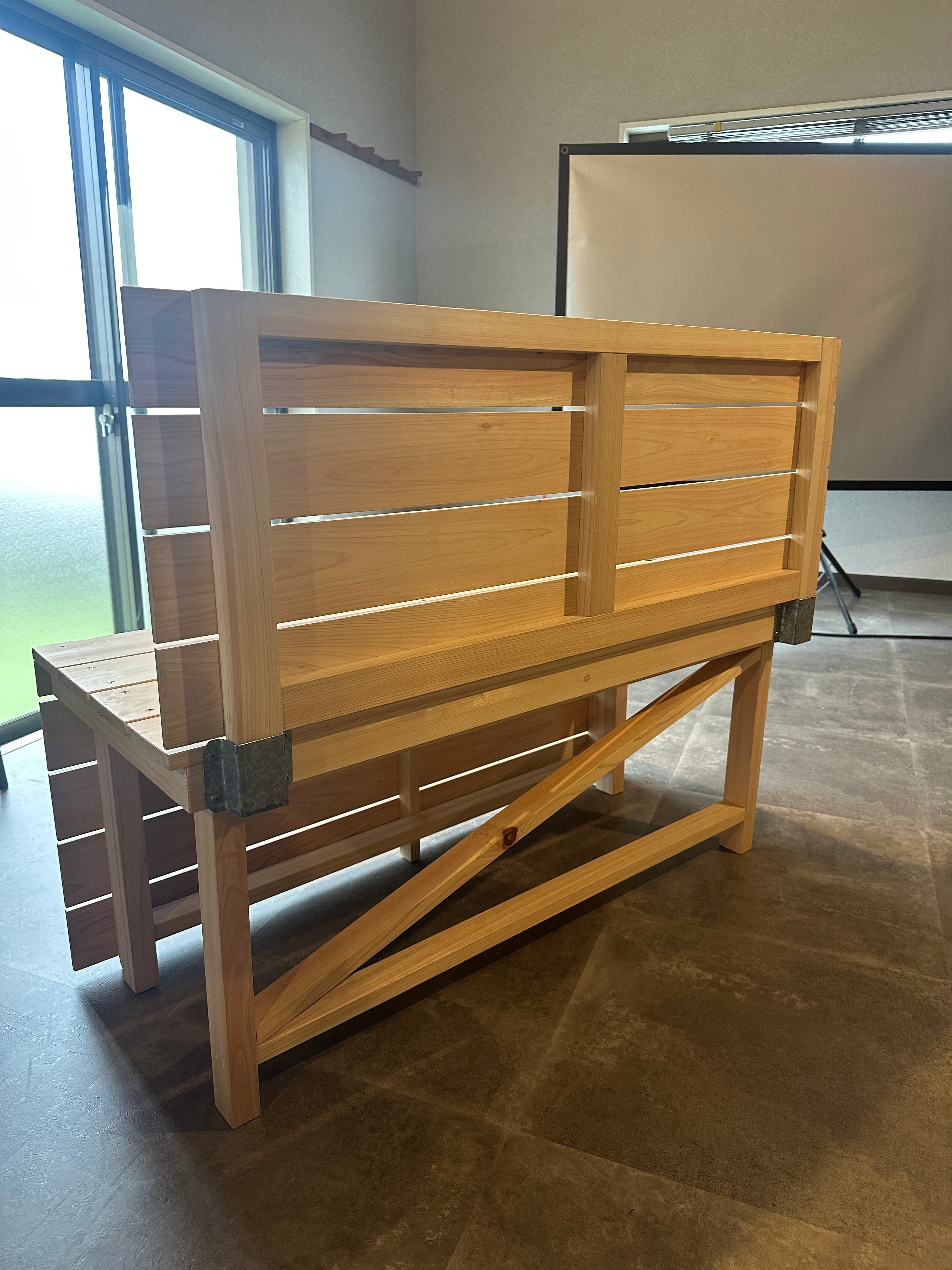 HINOKI BENCH』【2人用】おうちDEサウナRich専用設計 国産ヒノキ 本格