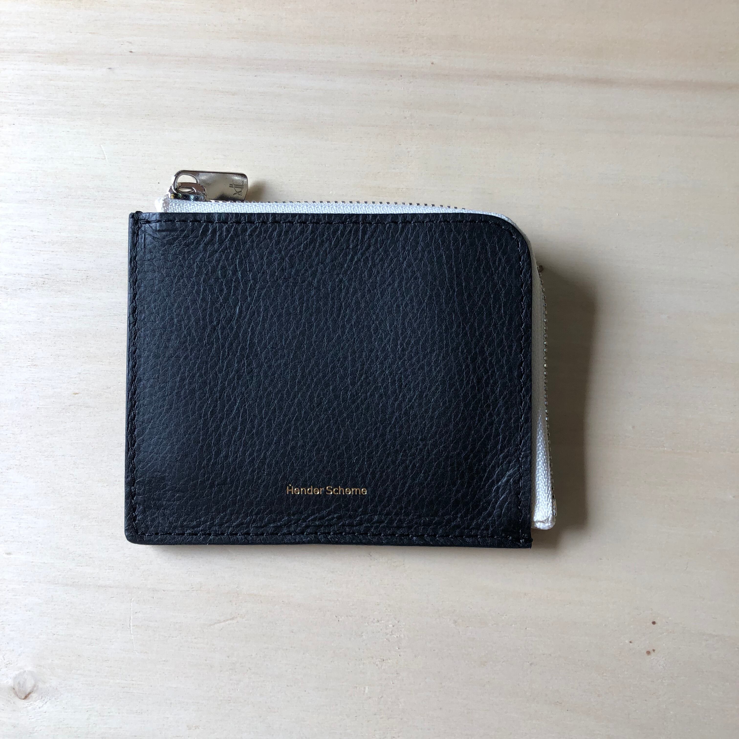 Hender Scheme L zip purse ブラック×ホワイト Hender Scheme (エンダースキーマ) L zip purse / Lジップパース