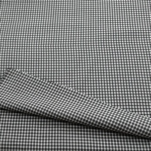 TC066◆2ｍ◆L◆ポリエステル100％平織チェック風生地◆ホワイト×グレー系